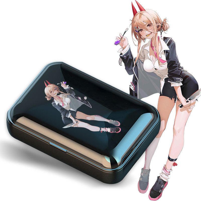 Chainsaw Man Power 3 wireless earbuds charging case
