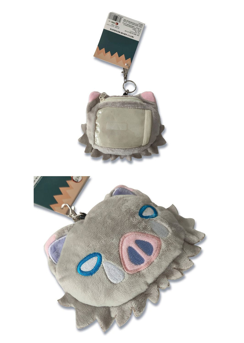Demon Slayer Inosuke Plush Card Holder — Exhibition Badge & ID Case