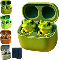 Frog Earbuds - Cute Animal Wireless Bluetooth Earbuds with Charging Case