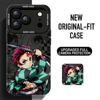 Demon Slayer Silicone Phone Case — Soft Shockproof Case with Full Lens Cover