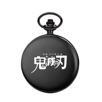 Demon Slayer Pocket Watch — Engraved Quartz Watch on Chain or Necklace