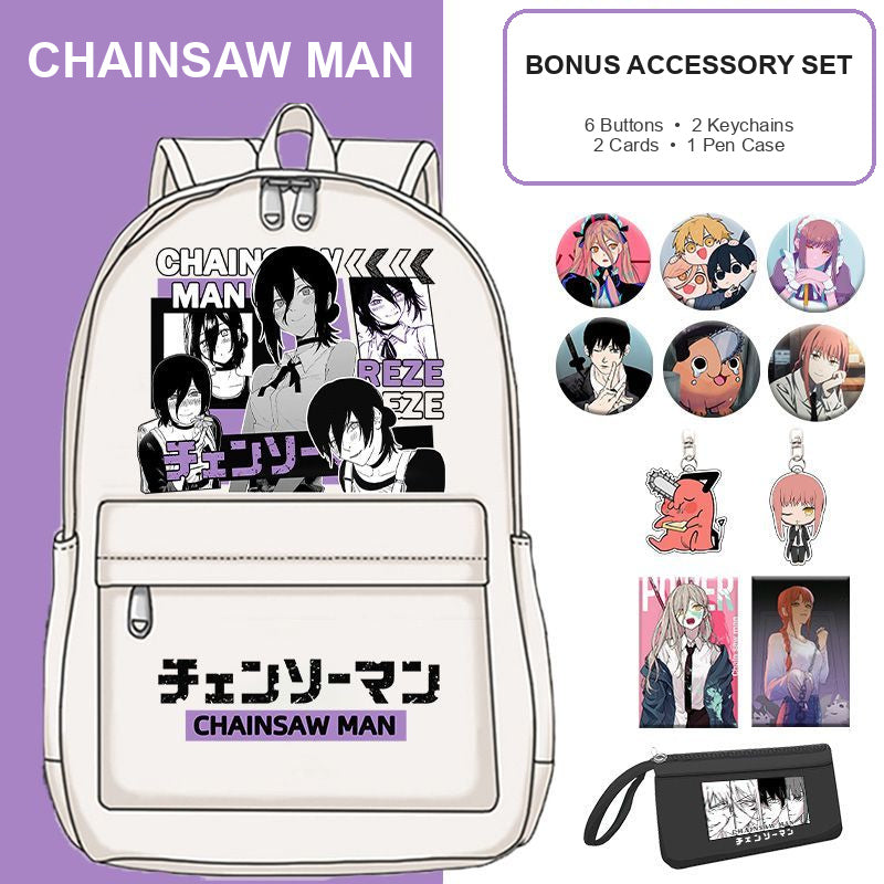Chainsaw Man School Backpack — 17 Designs — product view 20
