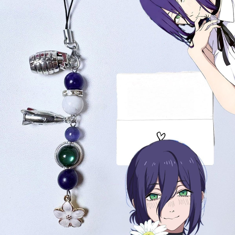 Chainsaw Man Reze Beaded Phone Charm