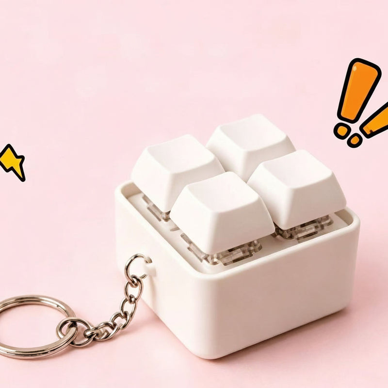Recordable Voice Button Keychain — 10-Second Message Recorder Fidget Charm