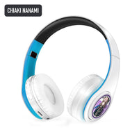 Chiaki Nanami anime voice Bluetooth headphones — White / Blue