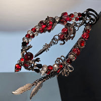 Love and Deepspace Sylus Crimson Beaded Bag Charms