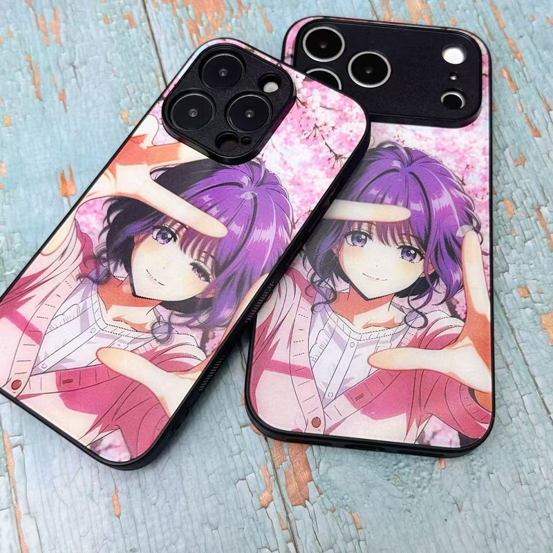 Kaoruko Waguri Lenticular Phone Case - Cherry Blossom Portrait