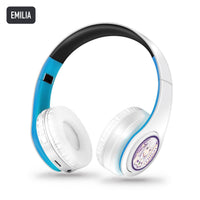 Emilia anime voice Bluetooth headphones — White / Blue