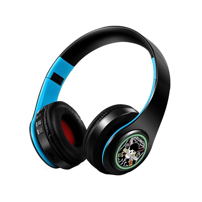 One Piece Voice Headphones — Luffy & Zoro Over-Ear Bluetooth with Japanese Prompts