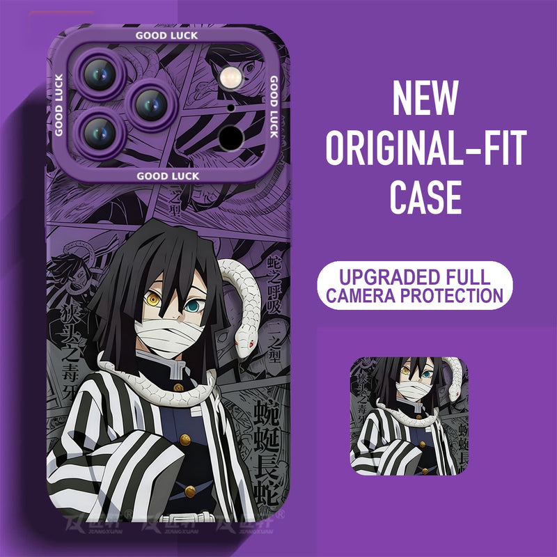 Demon Slayer Silicone Phone Case — Soft Shockproof Case with Full Lens Cover