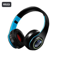 Mikasa anime voice Bluetooth headphones — Black / Blue