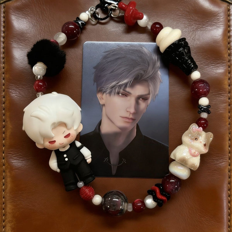 Love and Deepspace Sylus Beaded Figure Phone Charm