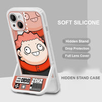 Jujutsu Kaisen Chibi Phone Case — Hidden Kickstand Soft Silicone Case