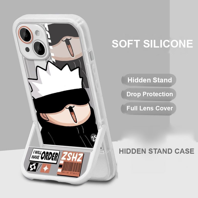 Jujutsu Kaisen Chibi Phone Case — Hidden Kickstand Soft Silicone Case