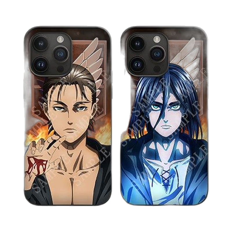 Attack on Titan Eren Yeager Lenticular Phone Case on a white background
