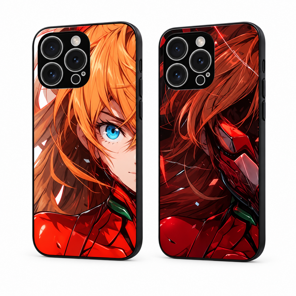 Neon Genesis Evangelion Asuka Lenticular Phone Case on a white background