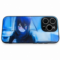 Chainsaw Man Reze Blue Mood lenticular phone case on pure white background