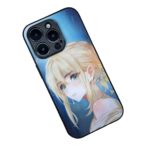 Violet Evergarden Lenticular Phone Case — full product on white background