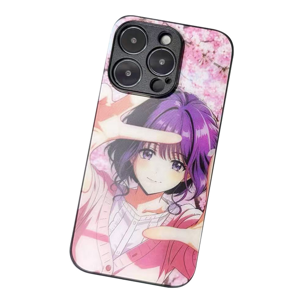 Kaoruko Waguri Lenticular Phone Case - Cherry Blossom Portrait — full product on white background