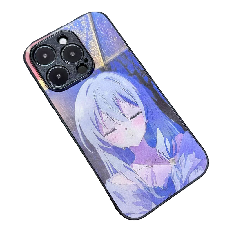 Wandering Witch Elaina Lenticular Phone Case — full product on white background