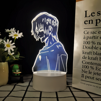 JJK 3D LED Night Light - Multi-Color Dimmable Desk Lamp — Toji Fushiguro / 3 Colors + Switch