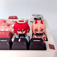 Chainsaw Man Power and Angel Devil 3D artisan keycaps — product view 3