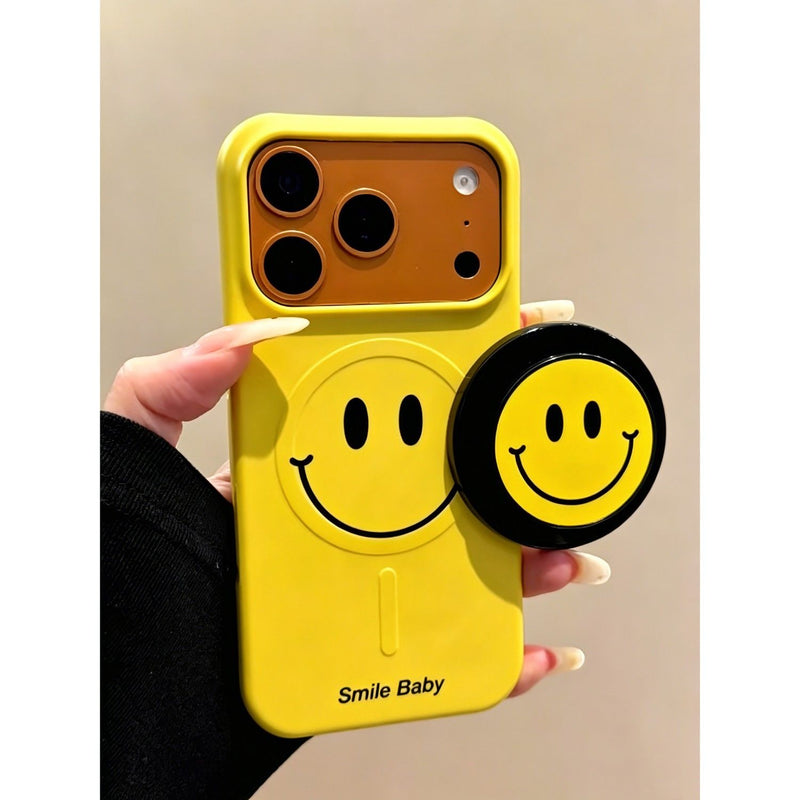 Smiley Magnetic Phone Stand & Case — 3 Options
