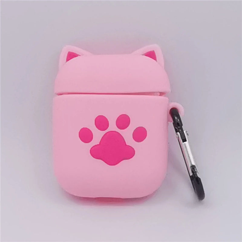 3D Cartoon Anime AirPods Case with Keychain - Soft Silicone Cover