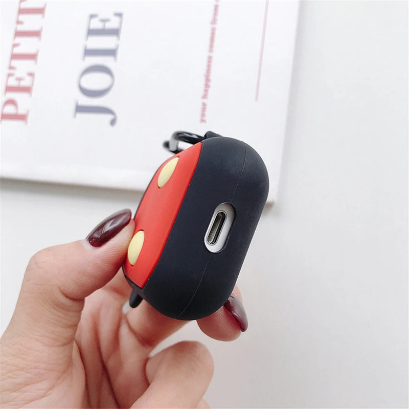 3D Cartoon Anime AirPods Case with Keychain - Soft Silicone Cover