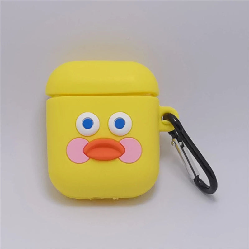 3D Cartoon Anime AirPods Case with Keychain - Soft Silicone Cover