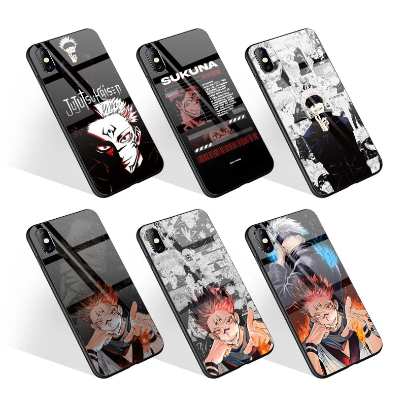 Jujutsu Kaisen Anime Tempered-Glass Case for Samsung Galaxy & iPhone