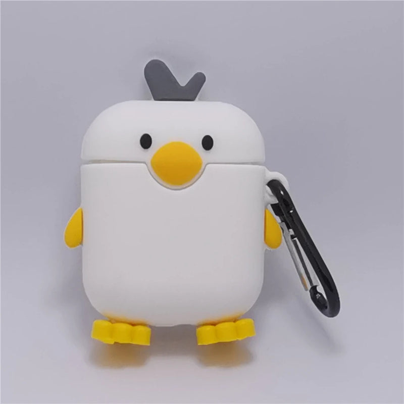 3D Cartoon Anime AirPods Case with Keychain - Soft Silicone Cover