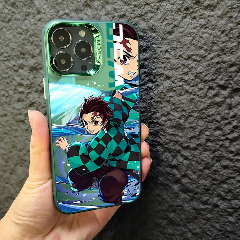 Demon Slayer Tanjiro Electroplated Anime Phone Case