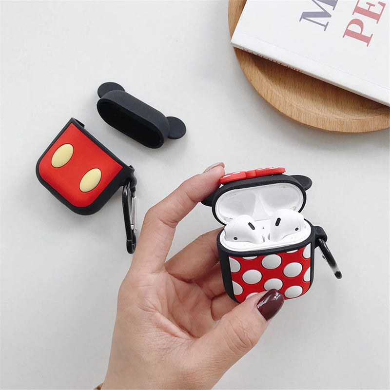 3D Cartoon Anime AirPods Case with Keychain - Soft Silicone Cover
