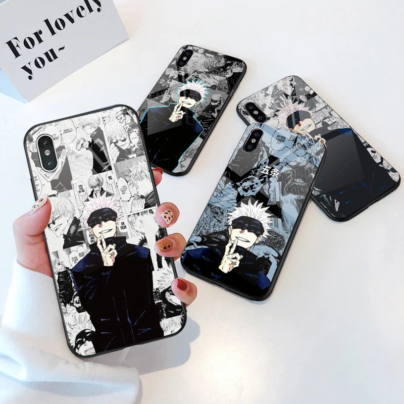 Jujutsu Kaisen Anime Tempered-Glass Case for Samsung Galaxy & iPhone
