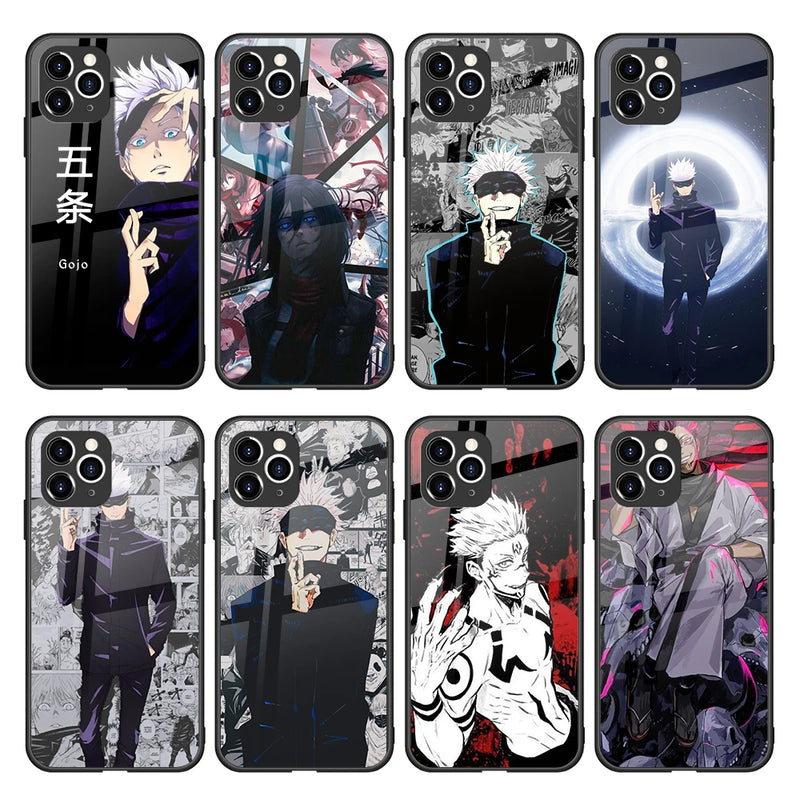 Jujutsu Kaisen Anime Tempered-Glass Case for Samsung Galaxy & iPhone