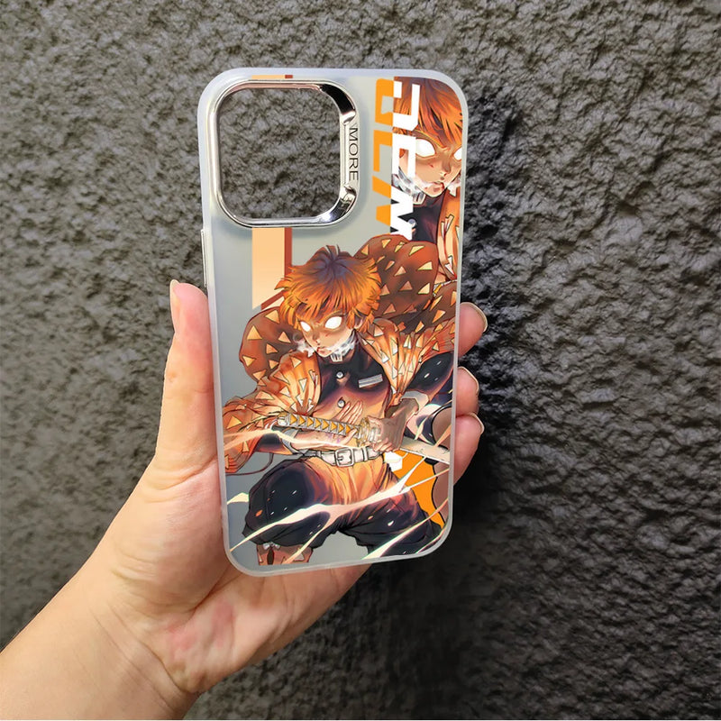 Demon Slayer Tanjiro Electroplated Anime Phone Case