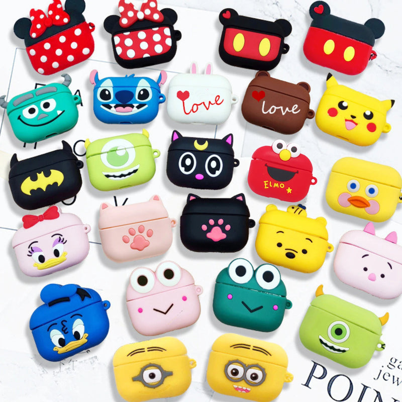 3D Cartoon AirPods Pro Case - Soft Silicone Cover