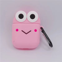 3D Cartoon Anime AirPods Case with Keychain - Soft Silicone Cover