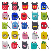 3D Cartoon Anime AirPods Case with Keychain - Soft Silicone Cover