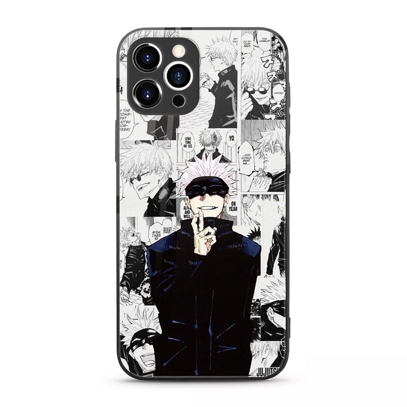 Jujutsu Kaisen Anime Tempered-Glass Case for Samsung Galaxy & iPhone
