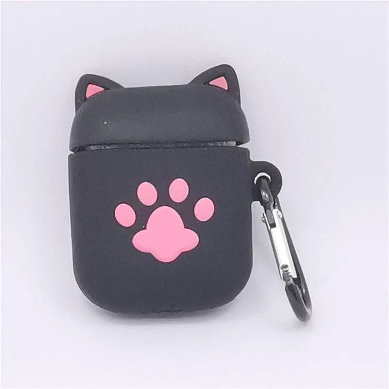3D Cartoon Anime AirPods Case with Keychain - Soft Silicone Cover