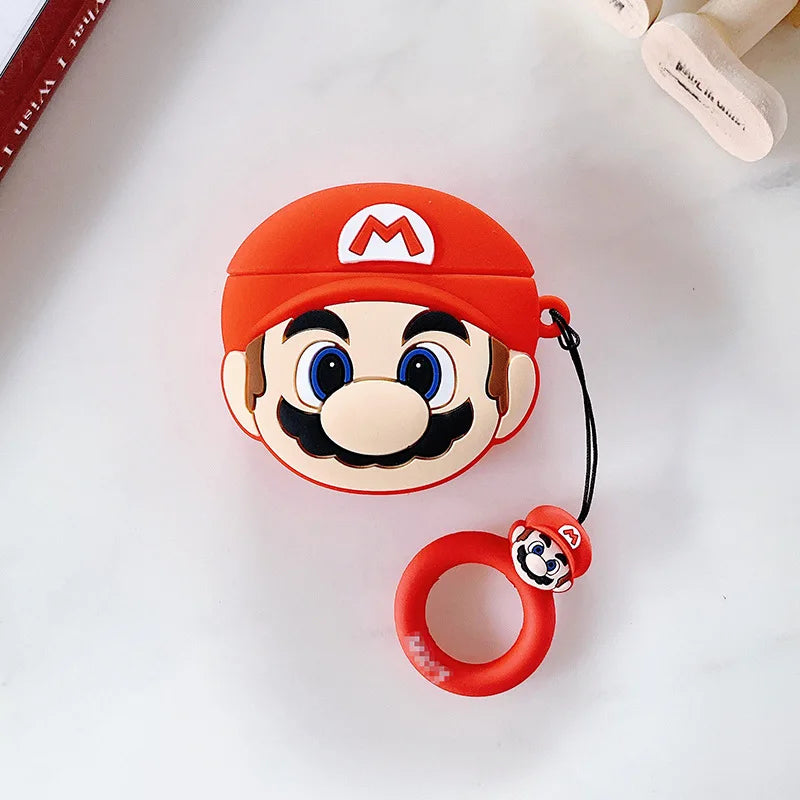 3D Cartoon Anime AirPods Case - Soft Silicone Cover