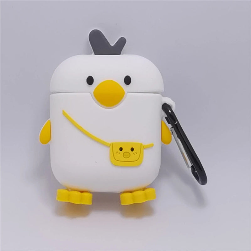 3D Cartoon Anime AirPods Case with Keychain - Soft Silicone Cover