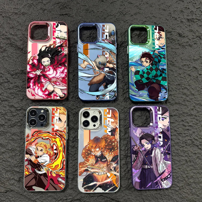 Demon Slayer Tanjiro Electroplated Anime Phone Case