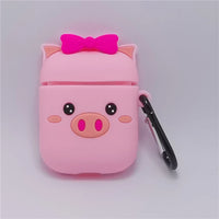 3D Cartoon Anime AirPods Case with Keychain - Soft Silicone Cover