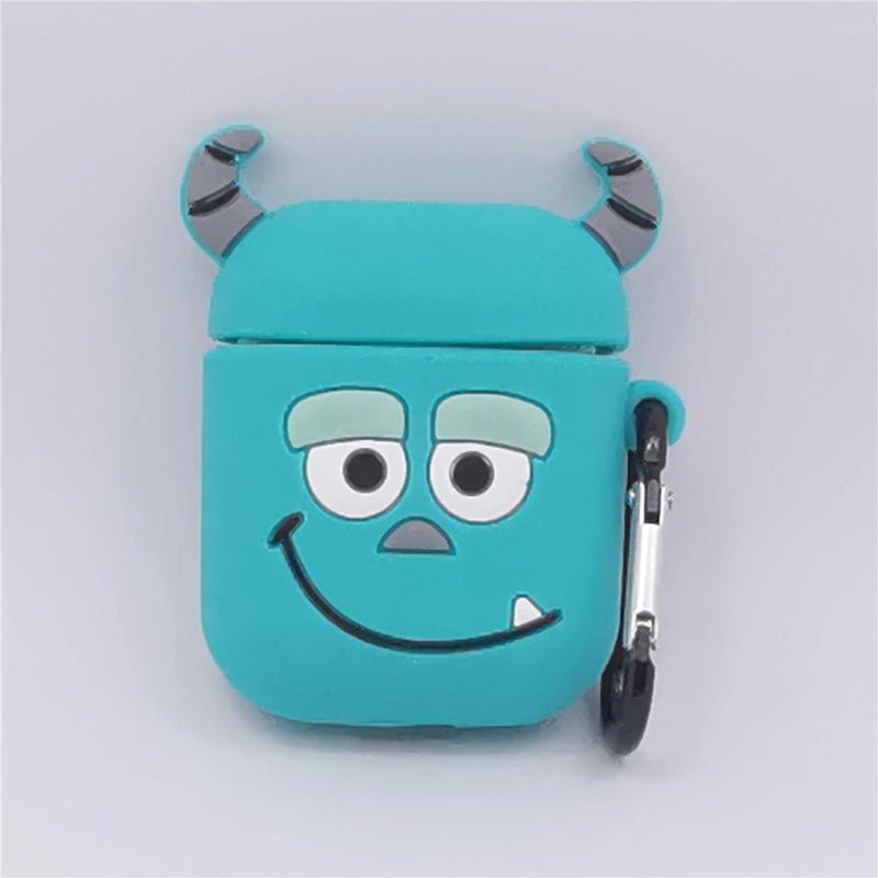 3D Cartoon Anime AirPods Case with Keychain - Soft Silicone Cover