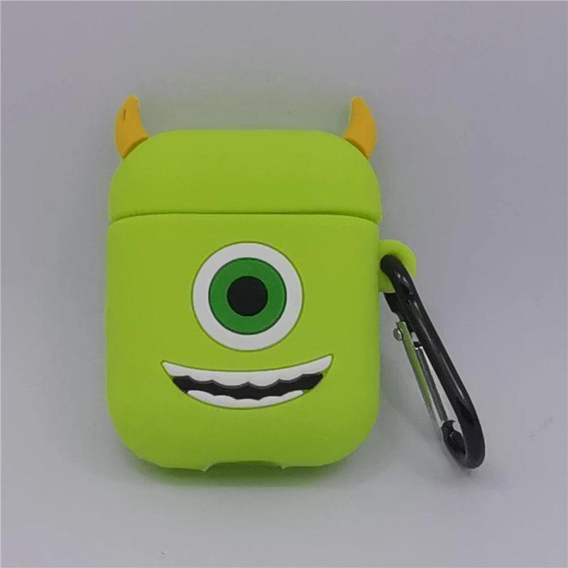 3D Cartoon Anime AirPods Case with Keychain - Soft Silicone Cover
