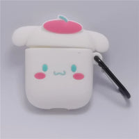 3D Cartoon Anime AirPods Case with Keychain - Soft Silicone Cover