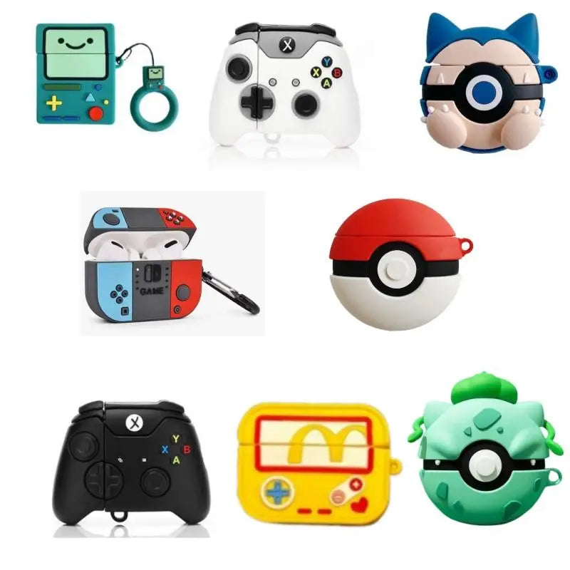 3D Cartoon Anime AirPods Case - Soft Silicone Cover